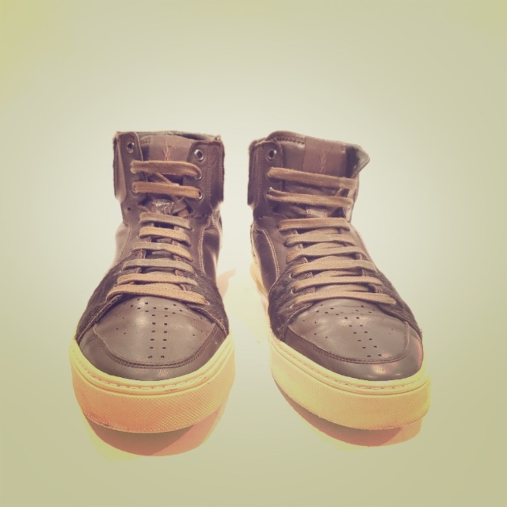 Ysl High Top Sneakers Sz 42.5